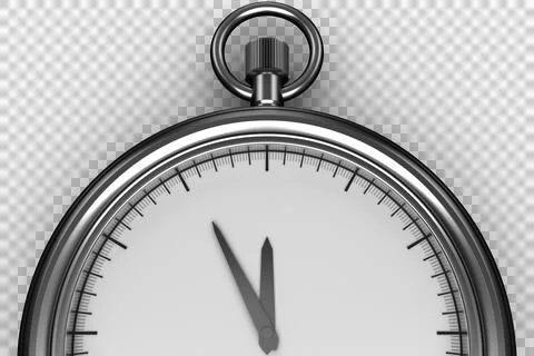 Digital png illustration of silver timer on transparent background Illustrazione stock