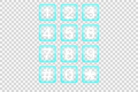Digital png illustration of smartphone interface numbers on transparent イラスト素材