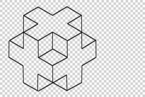 Digital png illustration of solid geometry on transparent background Stock Illustration