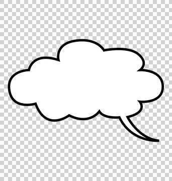 Digital png illustration of speech bubble on transparent background Stock Illustration