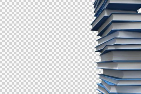 Digital png illustration of stack of blue books on transparent background Stock Illustration