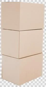 Digital png illustration of stack of cardboard boxes on transparent background Illustrazione stock