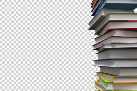Digital png illustration of stack of colourful books on transparent background Stock Illustration