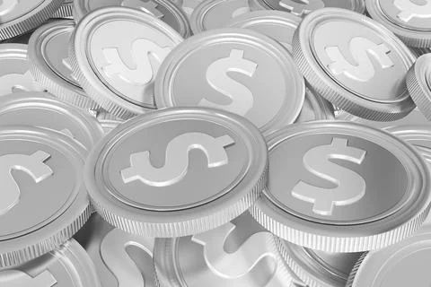 Digital png illustration of stack of dollar coins on transparent background Stock Illustration