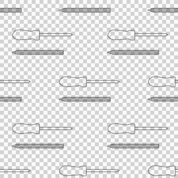 Digital png illustration of tools pattern on transparent background Stock Illustration