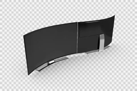 Digital png illustration of two computer screens on transparent background Stock Illustration