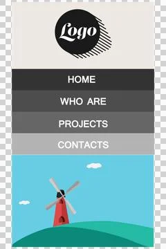 Digital png illustration of website interface on transparent background Stock Illustration