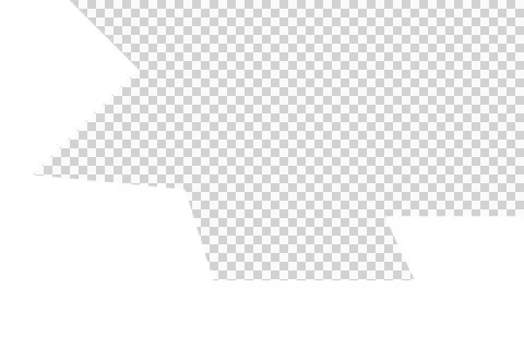 Digital png illustration of white angular shape with copy space on transparent Stock Illustration