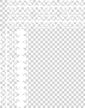 Digital png illustration of white pattern on transparent background Illustrazione stock
