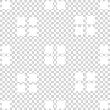 Digital png illustration of white pattern of repeated squares on transparent Stockillustratie
