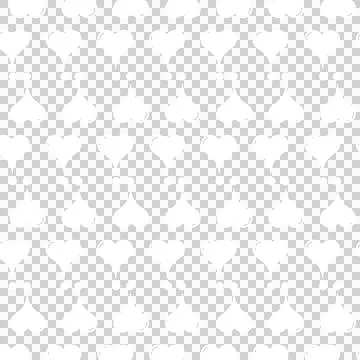 Digital png illustration of white pattern of repeated hearts on transparent Stock Photos