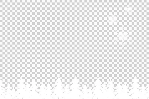 Digital png illustration of white trees and snowflakes on transparent background Stock Photos
