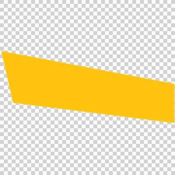 Digital png illustration of yellow angular shape with copy space on transparent Stock Illustration