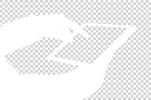 Digital png silhouette of hands using tablet on transparent background Stock Illustration