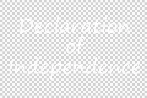 Digital png text of declaration of independence on transparent background Stock Illustration
