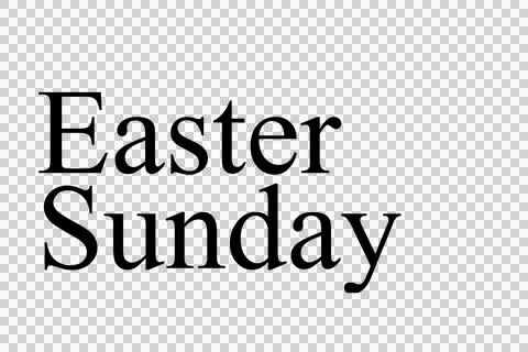 Digital png text of easter sunday on transparent background Stock Illustration