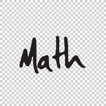 Digital png text of math on transparent background Stock Illustration