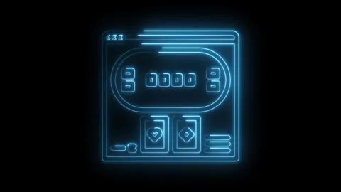 Digital poker platform interface with glowing neon style for online casino Stock Footage 330771332