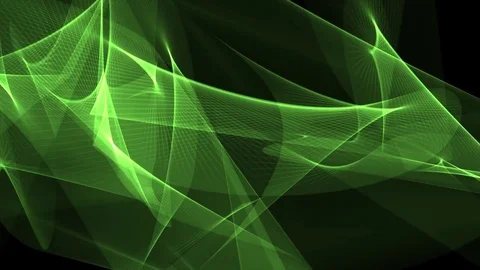 Digital poligon network smoke cloud abstract background green - new dynamic Video stock 81315800