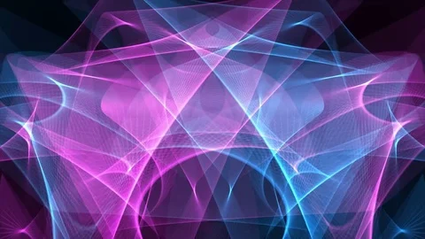 Digital poligon network smoke cloud abstract background blue pink- new dynamic Stock Footage 81316601