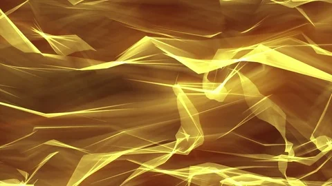Digital poligon smoke cloud abstract background yellow gold - new dynamic Video stock 81265608