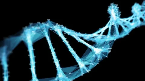 Digital Polygon Plexus DNA molecule random digits Loop Alpha Channel Stock Footage 82707181