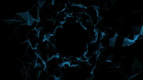 Digital Polygon With Points And Lines Connect Abstract Background Stock Footage 337445613