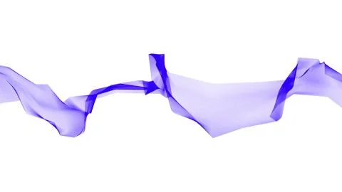 Digital polygon soft silk ribbon gentle waving purple abstract illustration Stock Illustration
