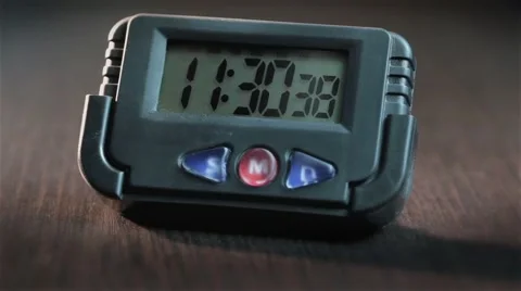Digital portable LCD clock watch melted with high temperature. Looks like Stock Footage 47783656