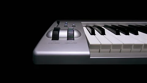 Digital portable piano keys Stock Footage 100643628