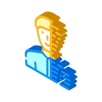 Digital portrait isometric icon vector illustration sign Illustrazione stock