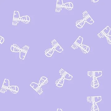 Digital portrait line vector seamless pattern line Stock Illustration