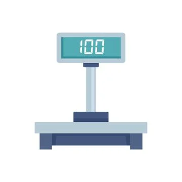 Digital post scales icon, flat style Ilustração Stock