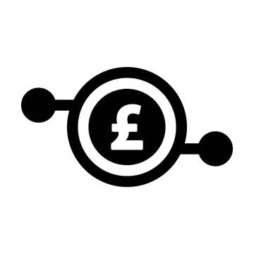 Digital pound icon vector currency symbol for digital transactions for asset  Stock Illustration