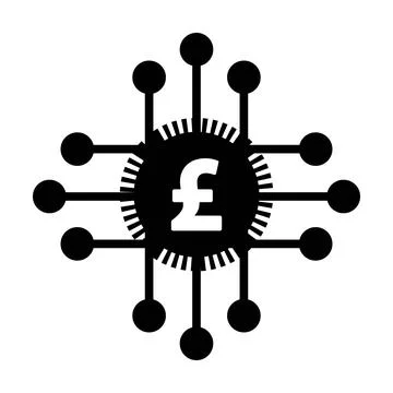 Digital pound money icon vector currency symbol for digital transactions Stock Illustration