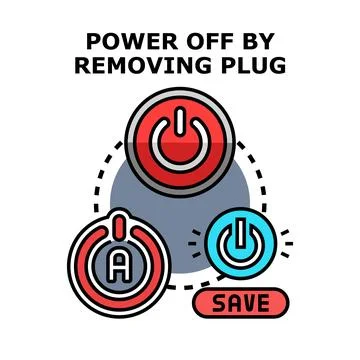 Digital power button concept for device control Stock Illustration