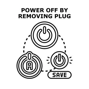 Digital power button concept for device control イラスト素材