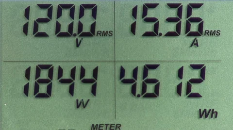 Digital power meter 1 Stock Footage 49361744