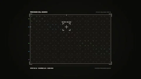 Digital Precision Target Search HUD Seamless Loop Stock Footage 342036713