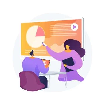 Digital presentation abstract concept vector illustration. Stock Illustration