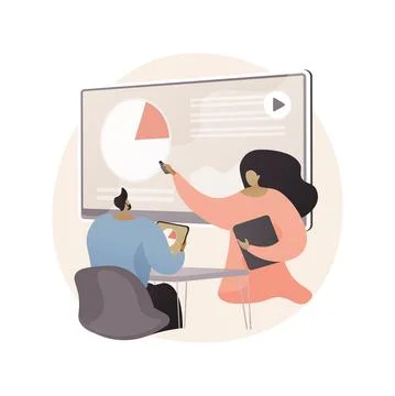 Digital presentation abstract concept vector illustration. Stock Illustration