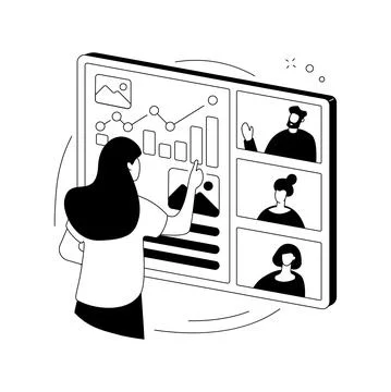 Digital presentation abstract concept vector illustration. Stock Illustration