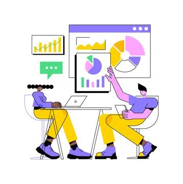 Digital presentation abstract concept vector illustration. Stock Illustration