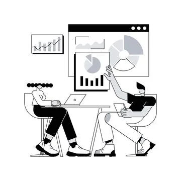 Digital presentation abstract concept vector illustration. Illustrazione stock