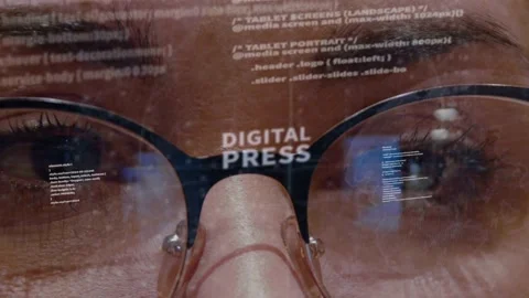 Digital Press text on background of developer Stock Footage 150213191