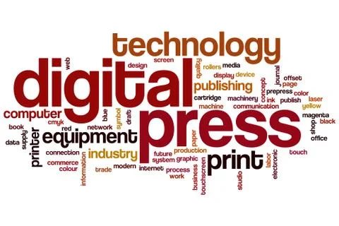 Digital press word cloud イラスト素材