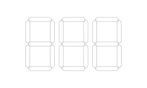 Digital price tag vector template numbers Stock Illustration