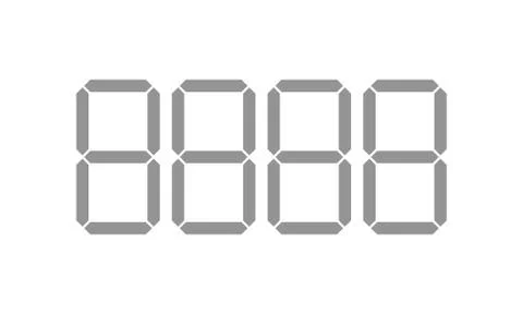 Digital price tag vector template digit numbers Illustrazione stock