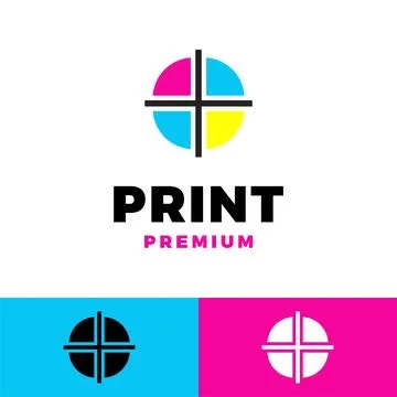 Digital print icon vector logo template illustration design Ilustración de archivo