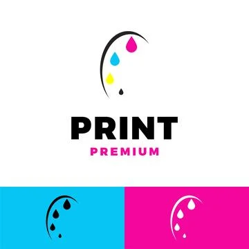 Digital print icon vector logo template illustration design Ilustración de archivo